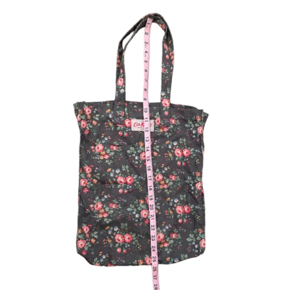 Cath Kidston Gray Floral Canvas Cloth Book Bag - Picture 5 of 7
